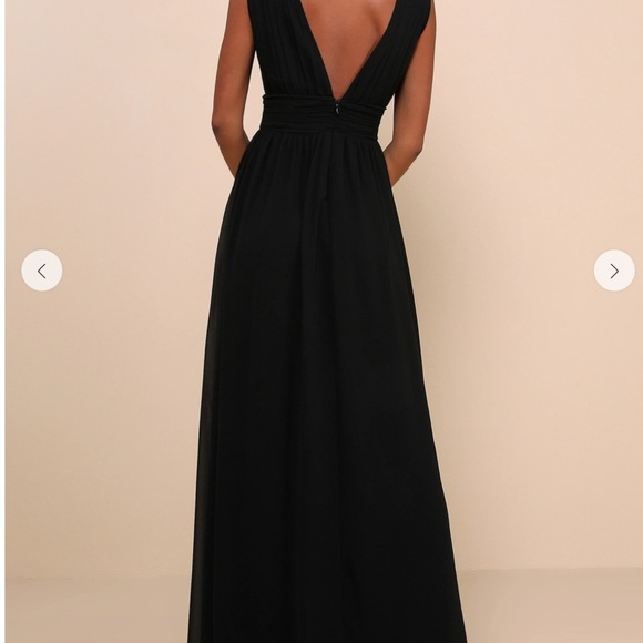 Lulus Heavenly Hues Black Maxi Dress M - Picture 12 of 13